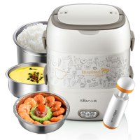 欧伦萨 电热饭盒双层蒸饭盒2升随意组合