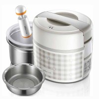 欧伦萨 小熊电热饭盒不锈钢定时保温真空密封电饭盒