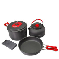 欧伦萨 组合水壶户外套锅 旅伴2-3人野餐锅五件套67838