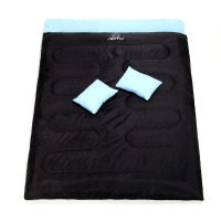 欧伦萨 双人情侣 春秋冬季加厚户外露营成人睡袋 含两个枕头 YN0QT