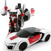 欧伦萨 遥控变形金刚机器人遥控玩具车 莱肯迪拜跑车变形车充电玩具