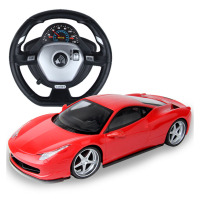 欧伦萨 模型电动车 重力感应方向盘法拉利遥控车电动玩具车8F1UZ