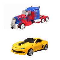 欧伦萨 变形遥控车儿童电动变形金刚擎天柱战神联盟变形机器人3RZNA