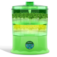 欧伦萨 微电脑智能双层生豆芽机全自动家用韩国全自动家用数码定时微电脑豆芽机67LN1