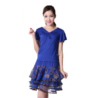 欧伦萨 广场舞服装春夏套装新裙子女上衣广场舞服套裙