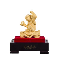 欧伦萨 猴年贺岁 富贵猴 、绒沙金摆件猴子新年春节、工艺品摆件25402