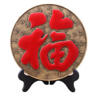 欧伦萨 活性炭雕工艺品摆件创意商务 百福金边9D7TW