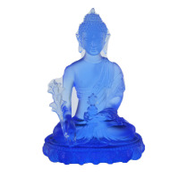 欧伦萨 家居装饰吉祥摆件礼品琉璃工艺品 药师佛汽车香水座R6E26