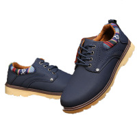 欧伦萨 户外、秋季潮流男鞋休闲鞋男士工装鞋大头皮鞋男英伦低帮潮鞋子