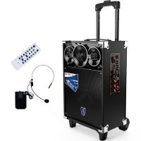 欧伦萨 8寸户外拉杆音箱 带无线耳麦广场舞音响 便携式大功率扩音器8485