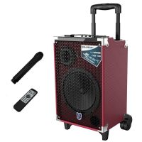 欧伦萨 声美Q-10 10寸低音 双3寸电镀银边 户外拉杆蓝牙音箱 广场舞音响 便携式大功率扩音器7542