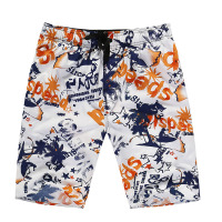 欧伦萨 户外运动男式沙滩工装短裤 休闲花色桃皮绒男士沙滩裤