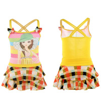 欧伦萨 户外运动公主泳装 女童游泳衣 卡通泳衣 分体游泳衣儿童 泳衣NHO79