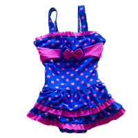 欧伦萨 户外运动女童连体裙式泳衣可爱中大童学生温泉泳装ZV7YW