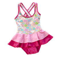 欧伦萨 户外运动儿童游泳衣女童可爱公主大码中小童女孩子韩宝宝连体泳装1620H