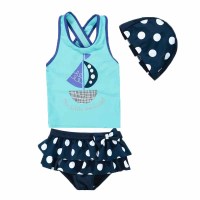 欧伦萨 户外运动2016波点无袖女童宝宝分体泳衣儿童泳装游泳衣8K427