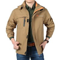 男装冲锋衣 户外男士夹克单层透气运动登山外套 运动茄克