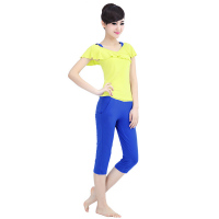 欧伦萨 户外运动春夏短袖七分裤瑜伽服套装 瑜珈舞蹈服健身