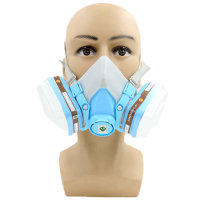 欧伦萨 户外运动防毒面具 工业煤矿喷涂用双罐防毒口罩