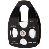 欧伦萨 户外登山救援大滑轮吊装滑轮速降拓展运输高空滑轮黑色带轴承