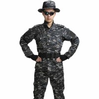 欧伦萨 户外运动军迷彩服迷彩城市数码灰迷彩服套装外军迷彩服耐磨透气训练服