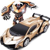 欧伦萨 户外运动变形金刚遥控车一键变形汽车人变形机器人儿童玩具