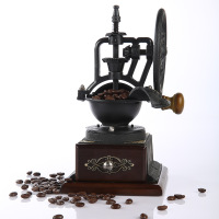 欧伦萨 咖啡器具大转轮家用古典磨豆机 手摇复古铸铁磨豆咖啡机36T97