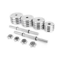 欧伦萨 运动健身训练男士健身体育器材电镀杠铃哑铃两用组合健身器材套装32969