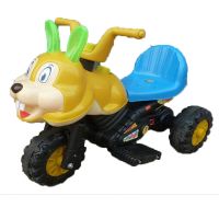 欧伦萨 2016创意兔头可坐儿童电动车摩托车三轮车 儿童大兔头电动XY11U
