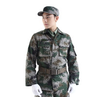 户外运动迷彩服套装 林地数码作训服 学生军训服 民兵迷彩服