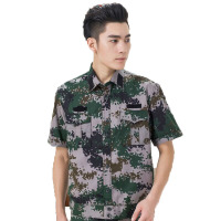 户外运动短袖迷彩服套装 新款夏季迷彩作训服 学生军训迷彩服