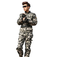 户外运动作训服 帆布剪刀迷彩套装男 耐磨作战服