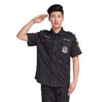 户外运动保安夏季短袖套装黑色特战服作训服新款保安作训服夏短袖