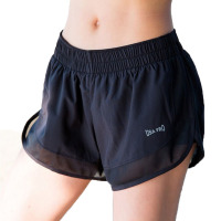 户外运动网纱运动短裤女 休闲跑步瑜伽健身速干 防走光 热裤服