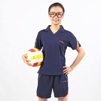 户外运动运动排球服套装 短袖短裤 训练装防走光修身运动女夏装