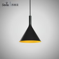 savia 北欧led酒杯灯罩餐吊灯餐桌灯 单头酒吧台loft办公室书房灯