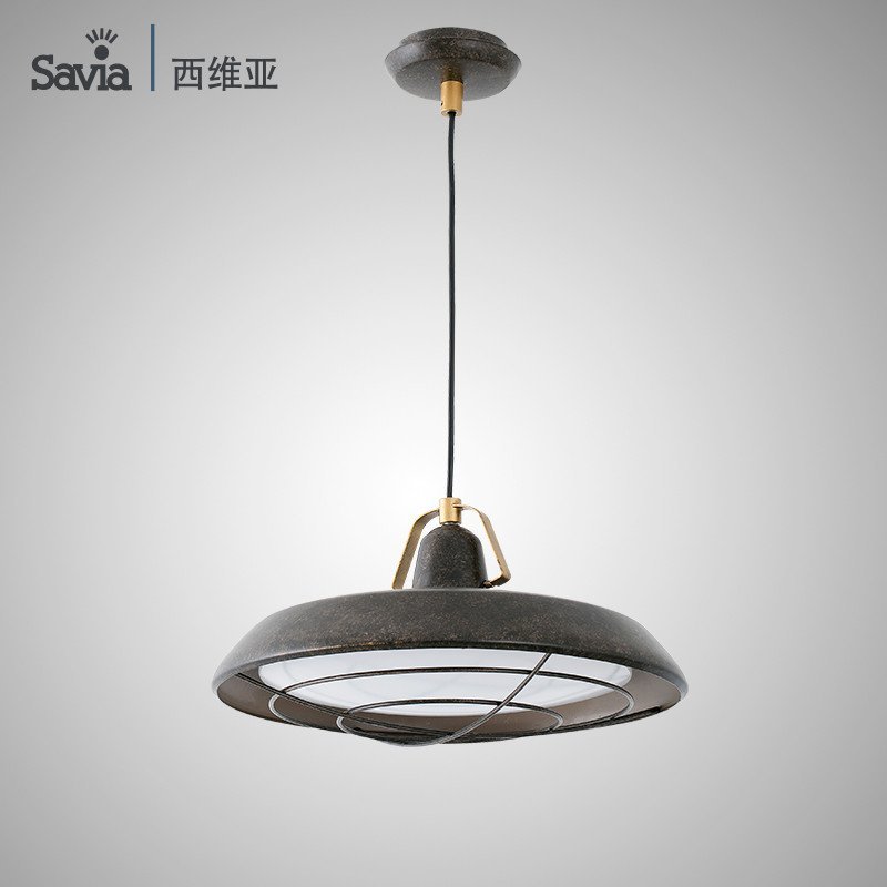 savia复古吊灯地中海北欧复古铁艺吊灯可调节双头吊灯工业设计灯