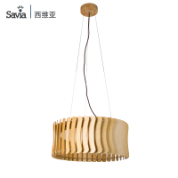 savia北欧宜家木艺吊灯具简约原实木艺创意客厅餐厅个性中式吊灯