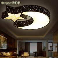 巴保莎 简约现代个性创意卧室灯浪漫温馨LED儿童灯房星星月亮灯具