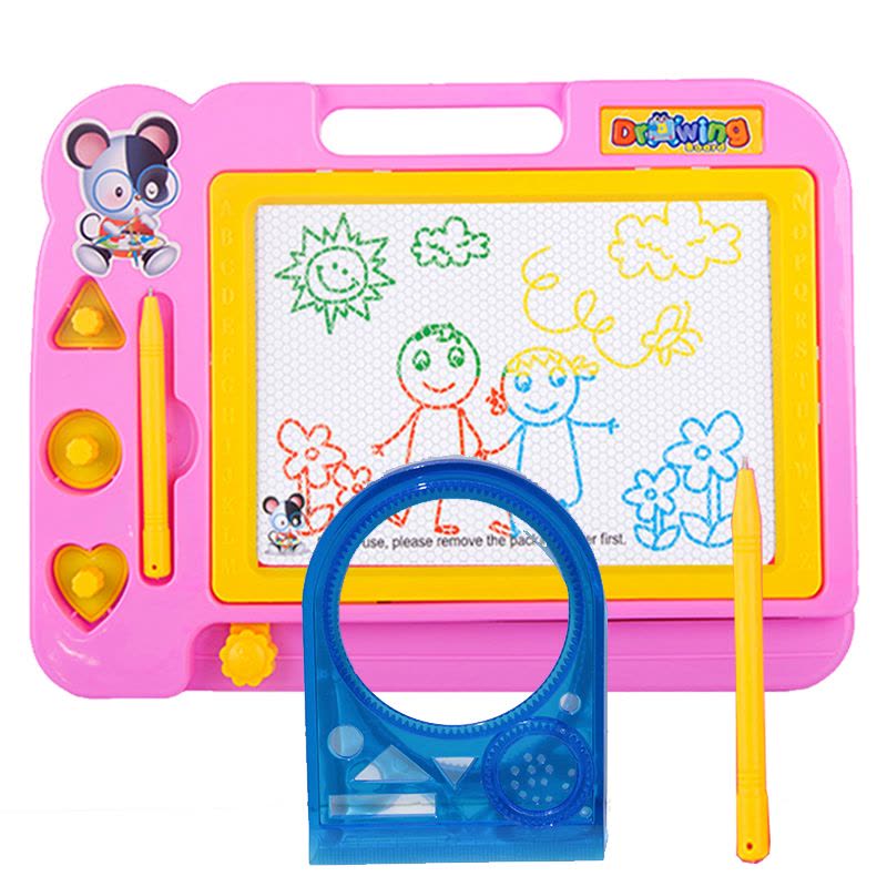 儿童画板彩色磁性写字板玩具 婴幼儿益智玩具1-2-3岁画画涂鸦绘画板 宝宝早教启蒙玩具 929彩色+1笔1工具图片