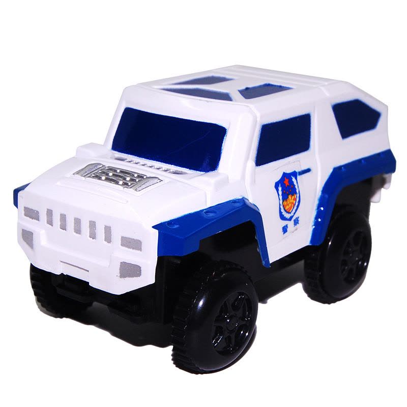 蓝色公交小巴士 轨道玩具专用配件小车 儿童电动玩具汽车轨道车赛车 BUS图片