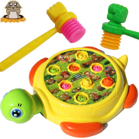 儿童电动打地鼠玩具 大号音乐游戏机敲击果虫幼儿宝宝益智玩具1-2-3岁 婴儿敲打玩具小孩一周岁[配2个锤子]