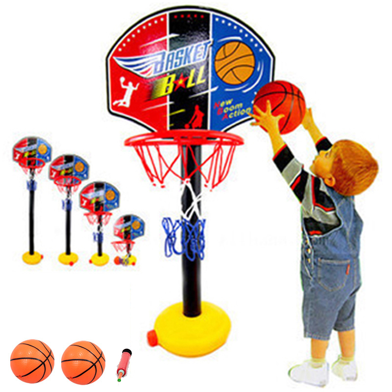 可升降篮球架玩具 儿童室内运动投篮球玩具 宝宝身体锻炼 婴幼儿半岁1-2周岁男女孩亲子玩具 配2皮球和气针
