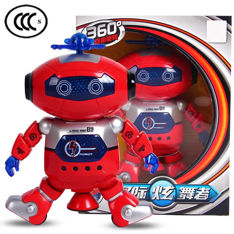 智能电动跳舞机器人玩具 宇宙战神 太空战士星际旋舞者小红人 可360度旋转会唱歌灯光音乐机械人 儿童玩具图片