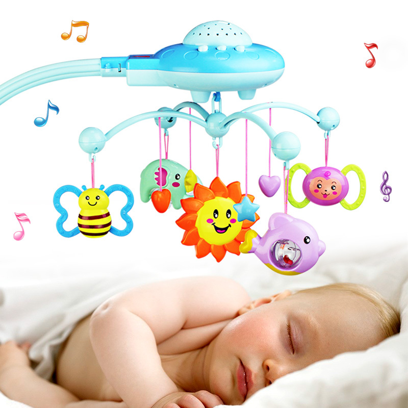 可充电版宝宝床铃 50首音乐旋转床铃婴儿玩具 床头摇铃挂件 新生儿0-6个月0-1岁玩具 宝宝哄睡蛛眠神器