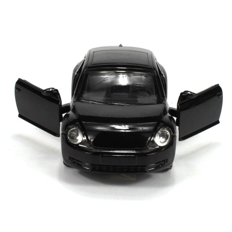 甲壳虫声光合金车模型 可开门儿童回力玩具汽车 一两周岁小孩男宝宝生日礼物