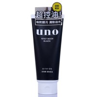 Shiseido 资生堂 吾诺UNO 男士黑炭劲爽洁面膏洗面奶130g 黑色清爽控油