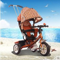 新款宝宝儿童三轮车婴儿四合一手推车宝宝脚踏车多功能童车