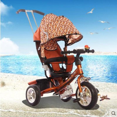 新款宝宝儿童三轮车婴儿四合一手推车宝宝脚踏车多功能童车
