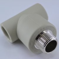 帮客材配 金潮 厨电 热PP-R 外丝三通 灰、白 DN20×1/2 70个/箱 一箱起售